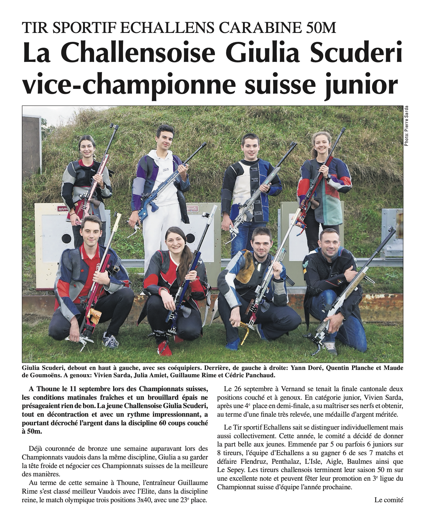 La Challensoise Giulia Scuderi vice-championne suisse junior